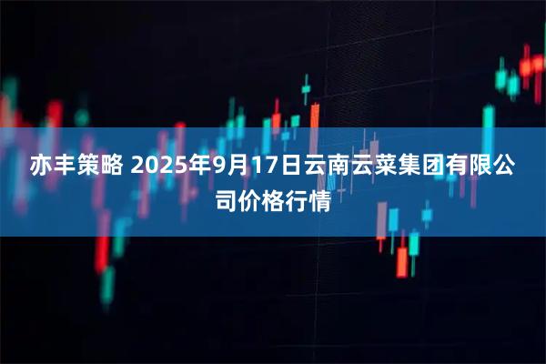 亦丰策略 2025年9月17日云南云菜集团有限公司价格行情