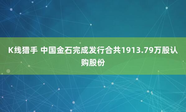 K线猎手 中国金石完成发行合共1913.79万股认购股份